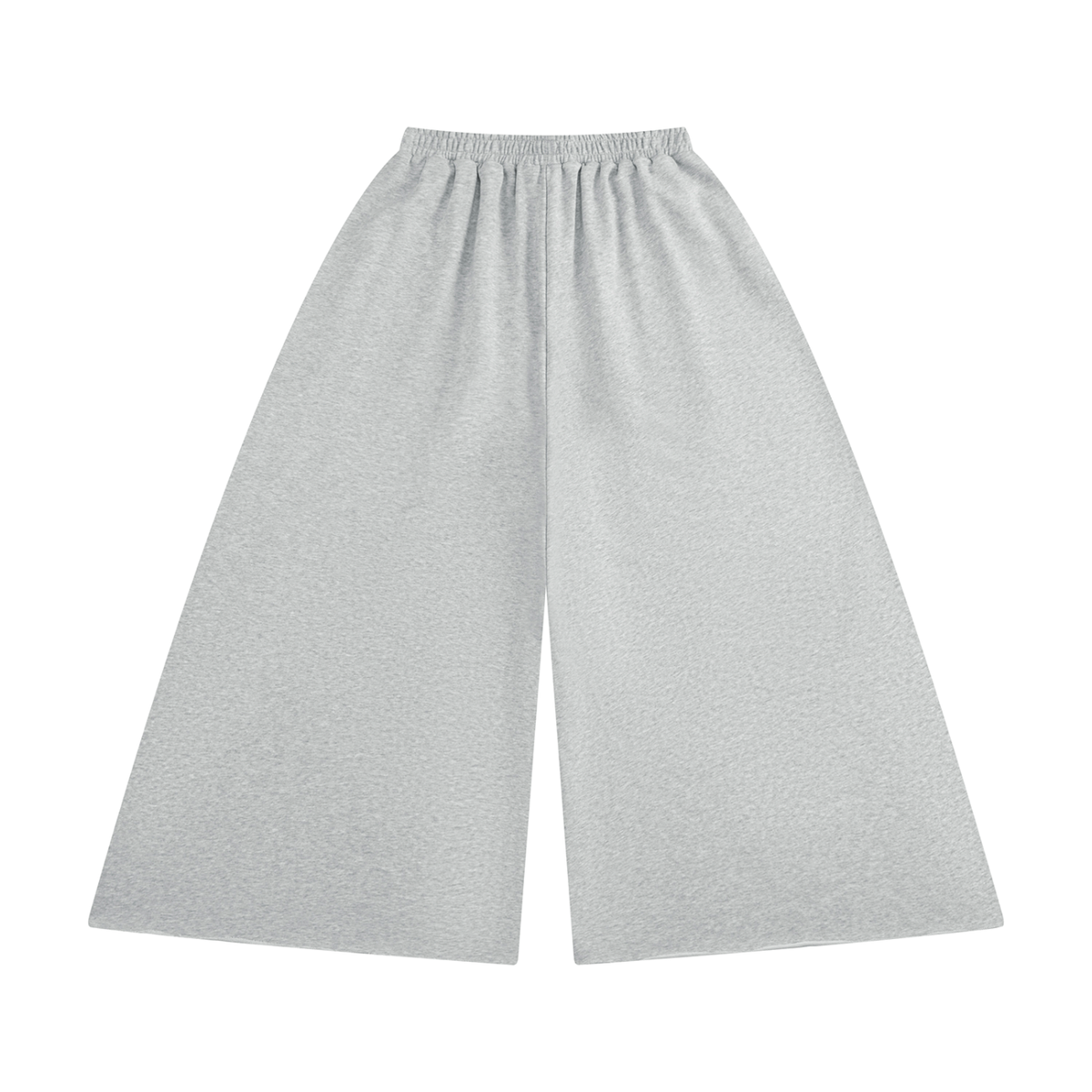Women's Raw Edge Wide Leg Sweatpants in flower gray, alternate angle