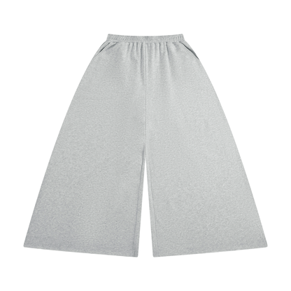Women's Raw Edge Wide Leg Sweatpants in flower gray