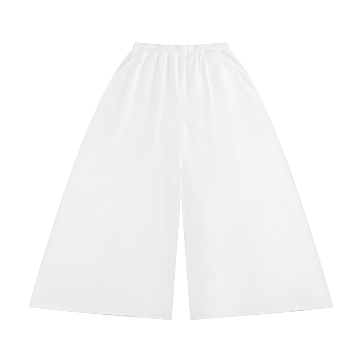 Women's Raw Edge Wide Leg Sweatpants in white