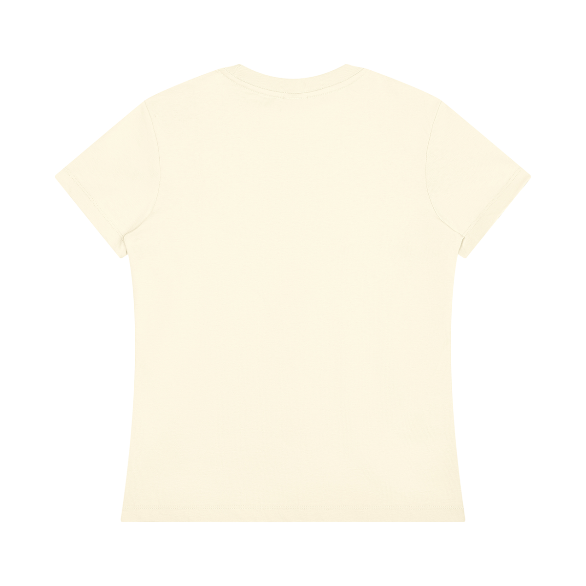 Women's Regular Fit Crewneck T-Shirt in apricot, alternate angle