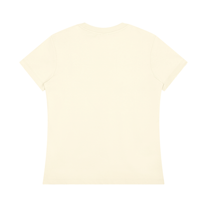 Women's Regular Fit Crewneck T-Shirt in apricot, alternate angle