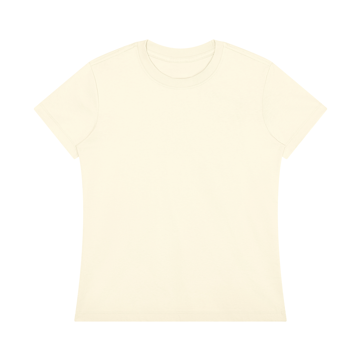 Women's Regular Fit Crewneck T-Shirt in apricot