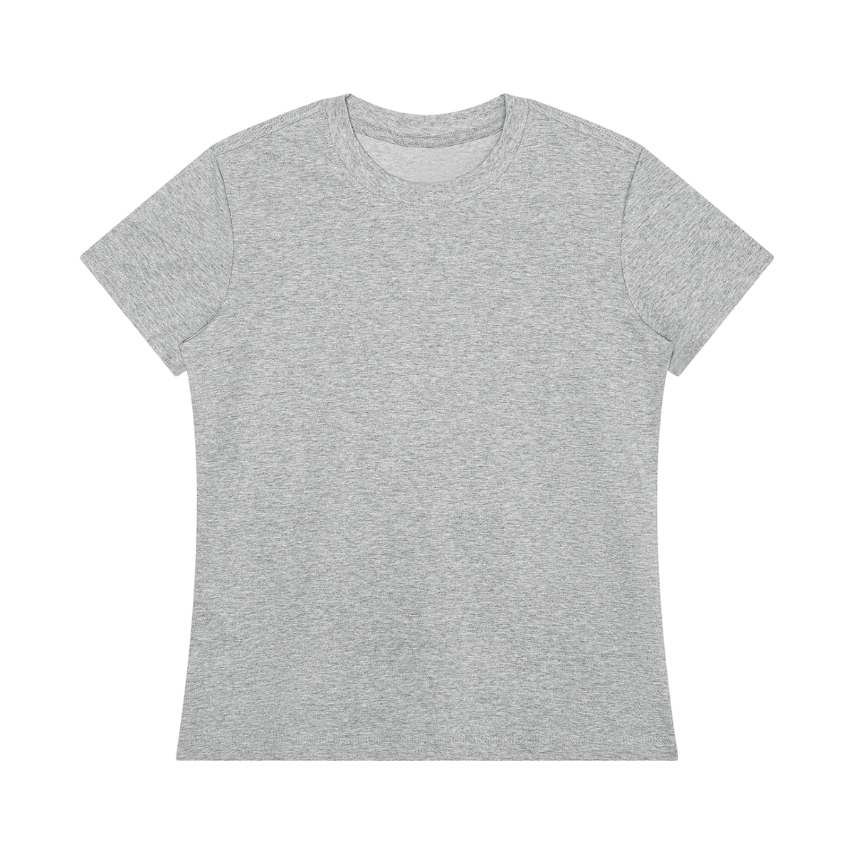 Women's Regular Fit Crewneck T-Shirt in flower gray