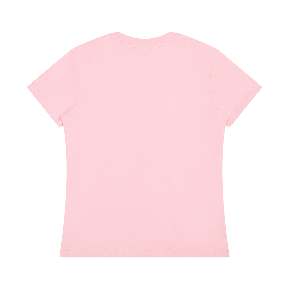 Women's Regular Fit Crewneck T-Shirt in light pink, alternate angle