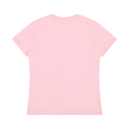 Women's Regular Fit Crewneck T-Shirt in light pink, alternate angle
