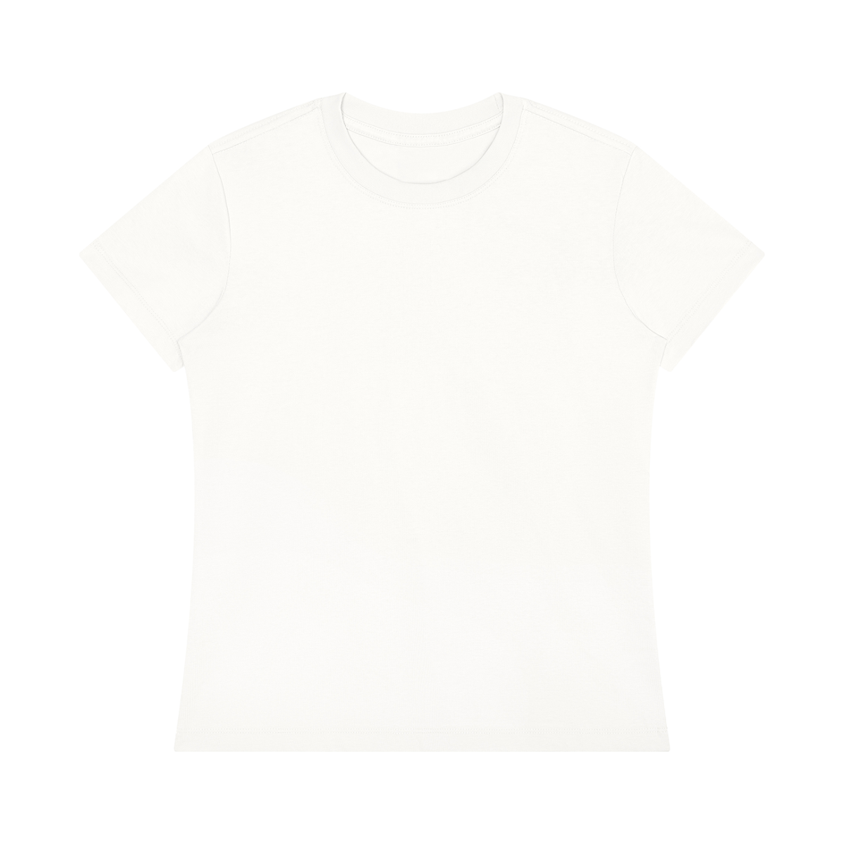 Women's Regular Fit Crewneck T-Shirt in white