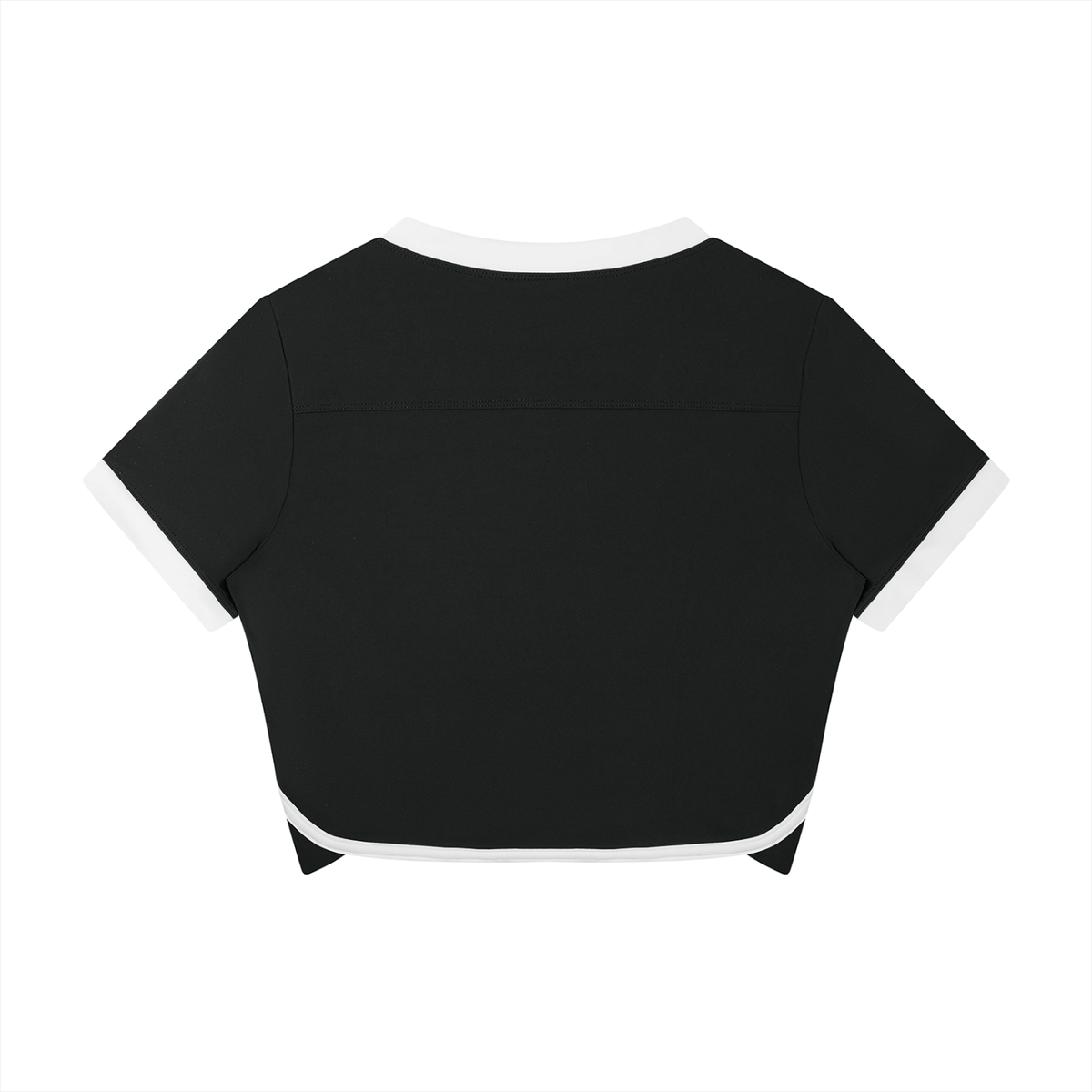 Women's Ringer Performance T-Shirt in black, alternate angle
