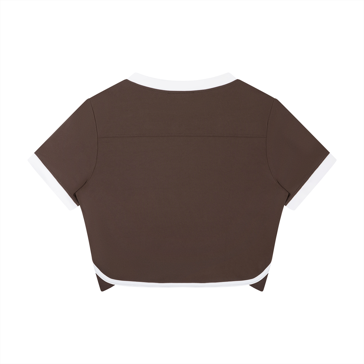 Women's Ringer Performance T-Shirt in coffee, alternate angle