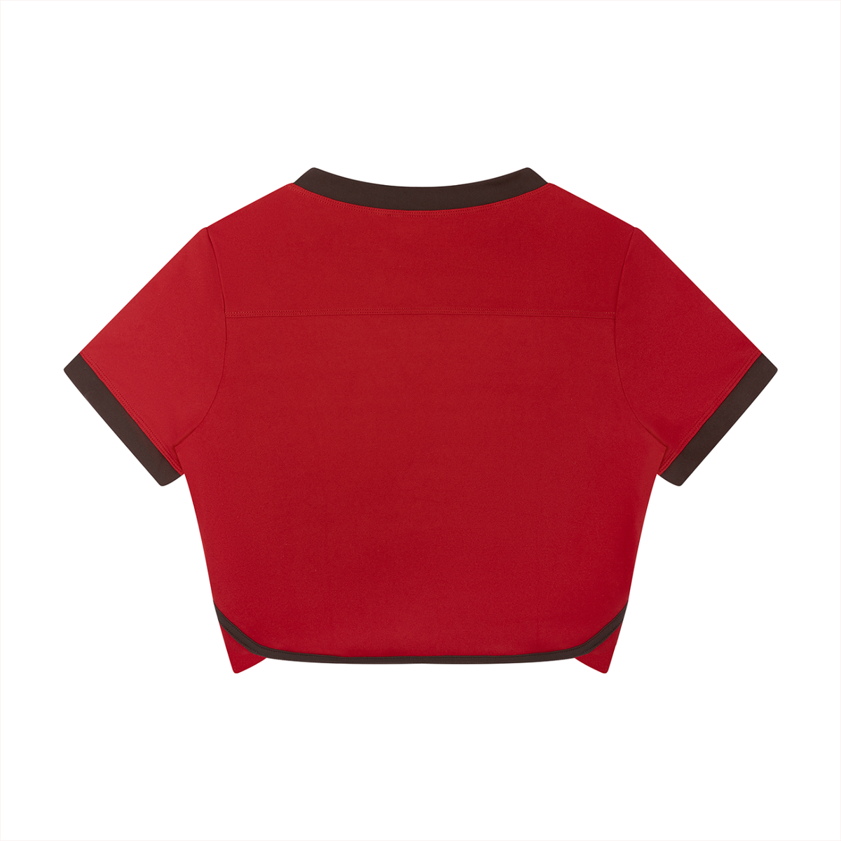 Women's Ringer Performance T-Shirt in red, alternate angle