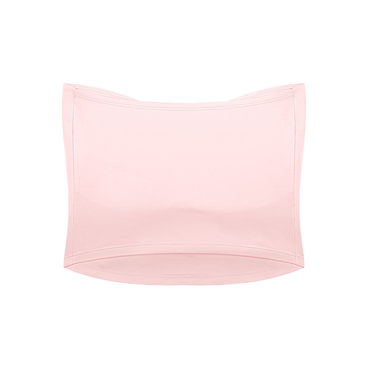 Women's Ruched Cropped Tube Top in pink, alternate angle