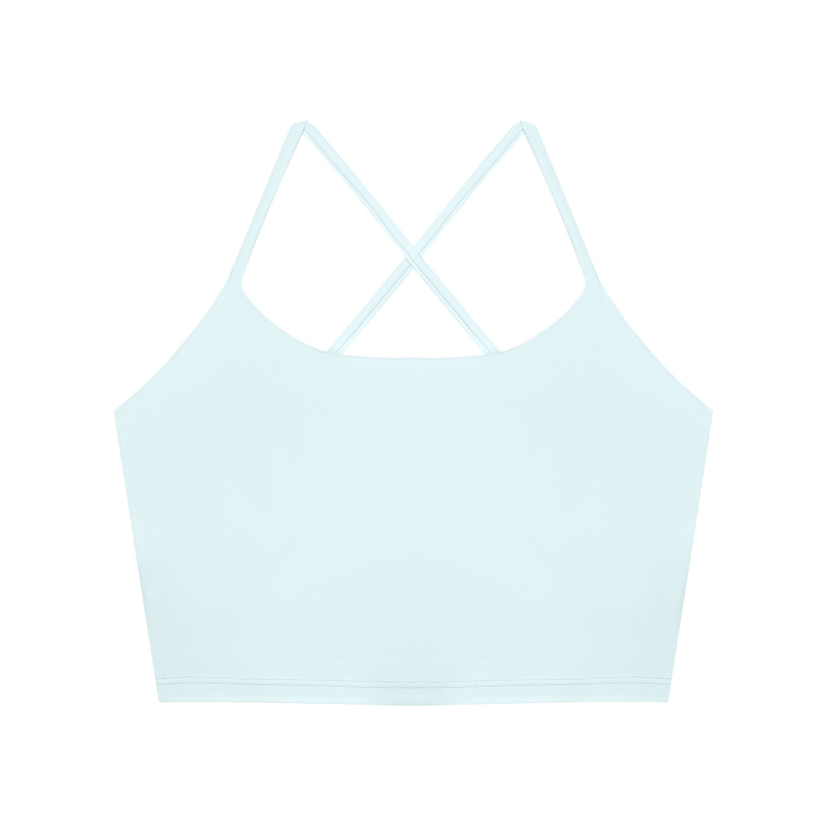 Women's Ruched Cropped Yoga Tank Top in light blue