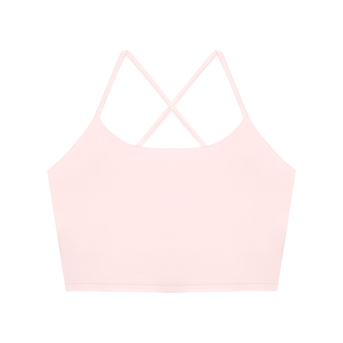 Women's Ruched Cropped Yoga Tank Top in light pink