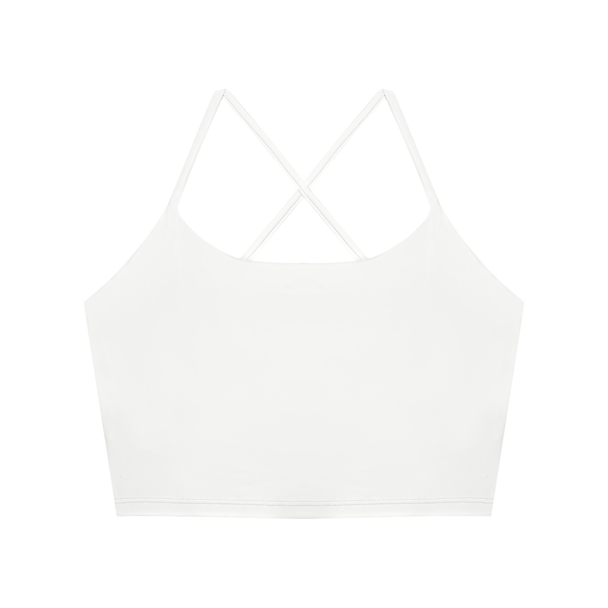 Women's Ruched Cropped Yoga Tank Top in white