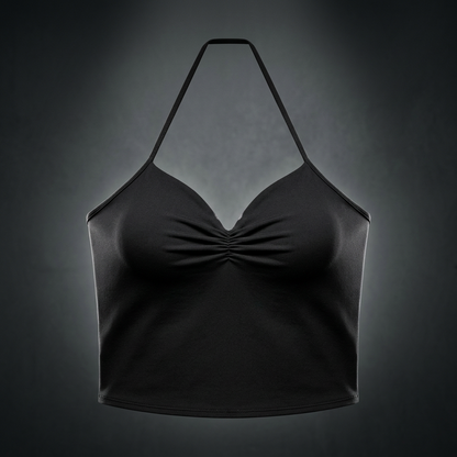 Women's Ruched Halter Yoga Tank Top