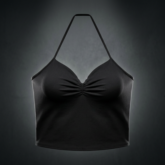 Women's Ruched Halter Yoga Tank Top