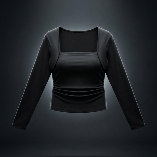 Women's Ruched Long Sleeve T-Shirt
