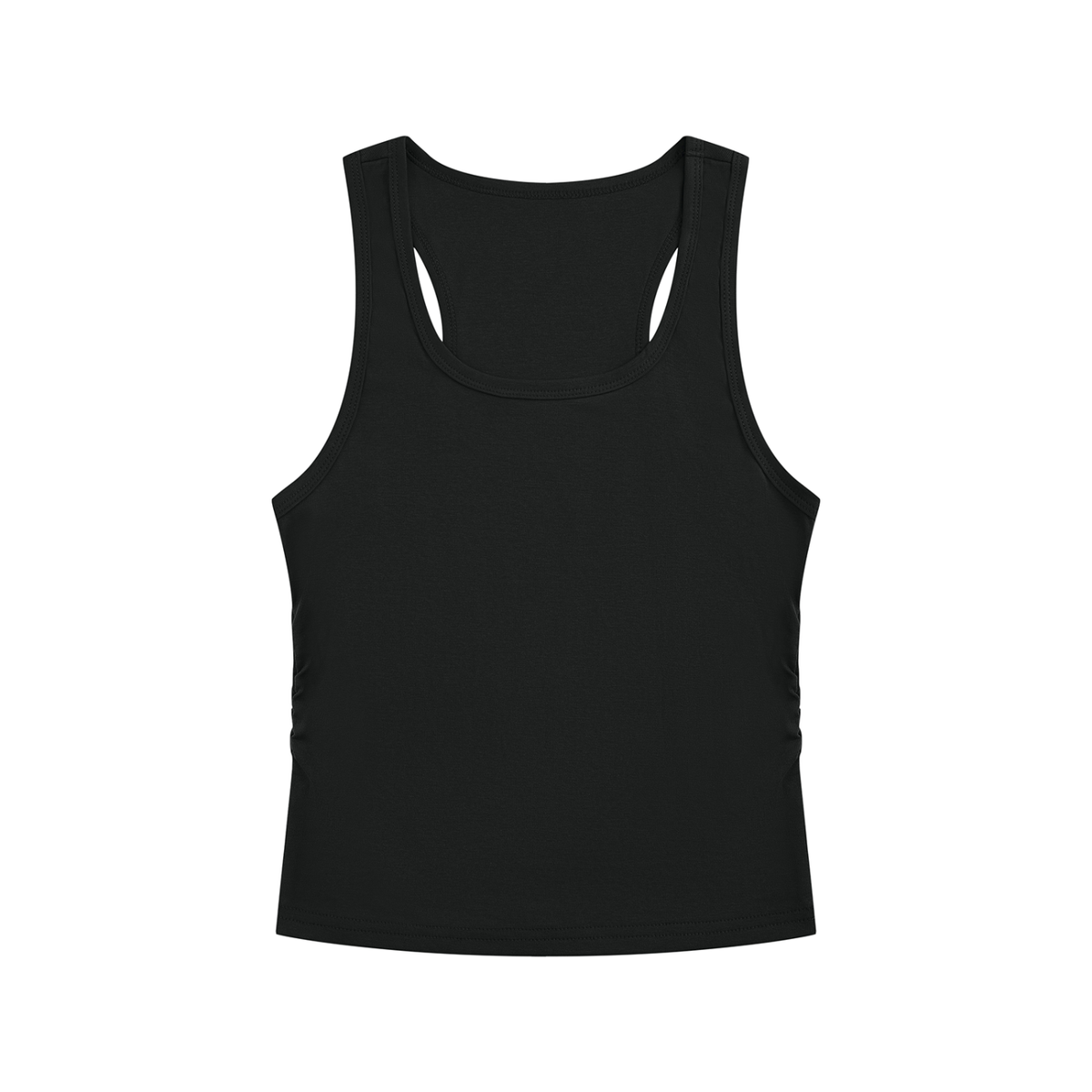 Women's Ruched Tank Top in black