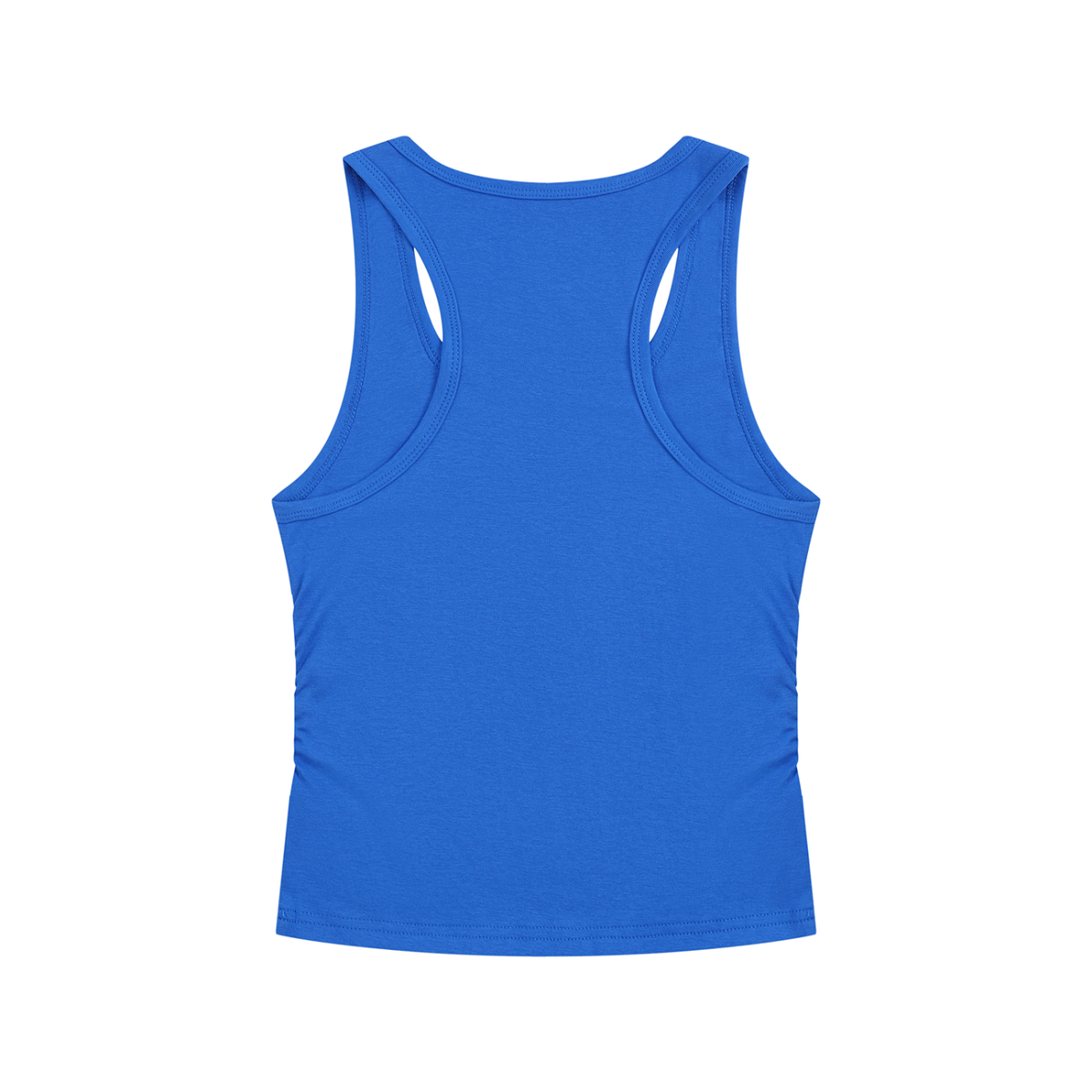 Women's Ruched Tank Top in klein blue, alternate angle