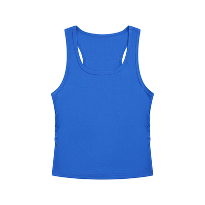 Women's Ruched Tank Top in klein blue