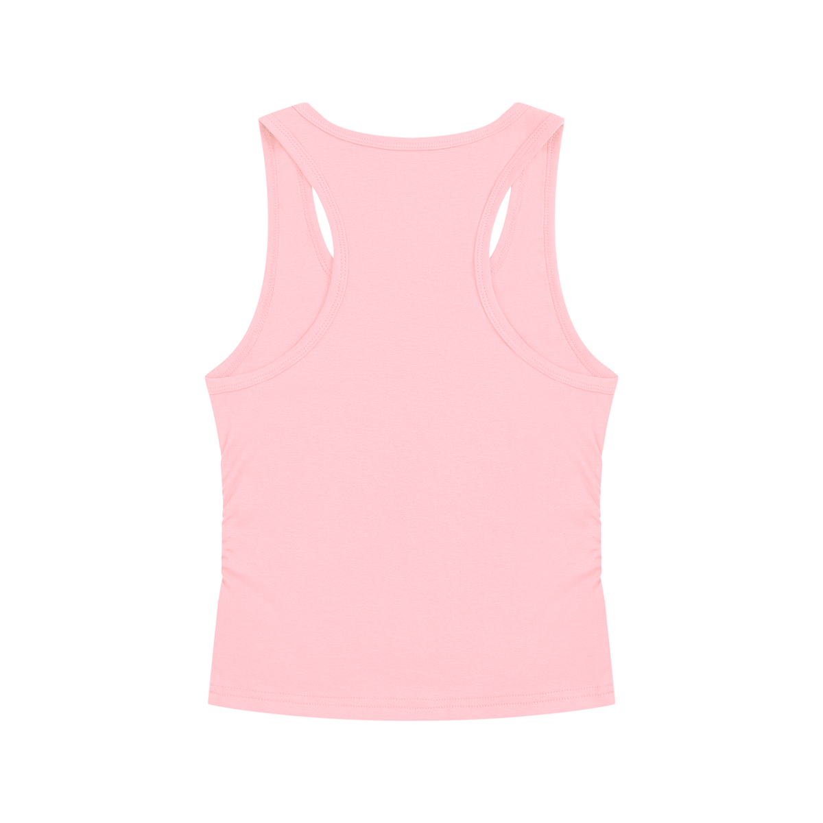 Women's Ruched Tank Top in pink, alternate angle