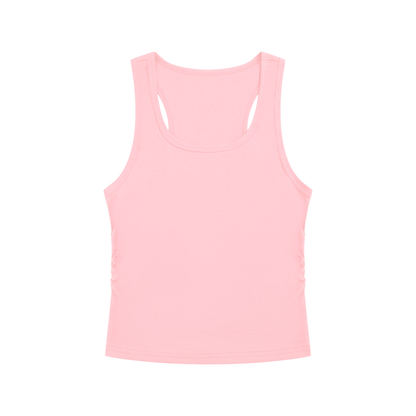 Women's Ruched Tank Top in pink