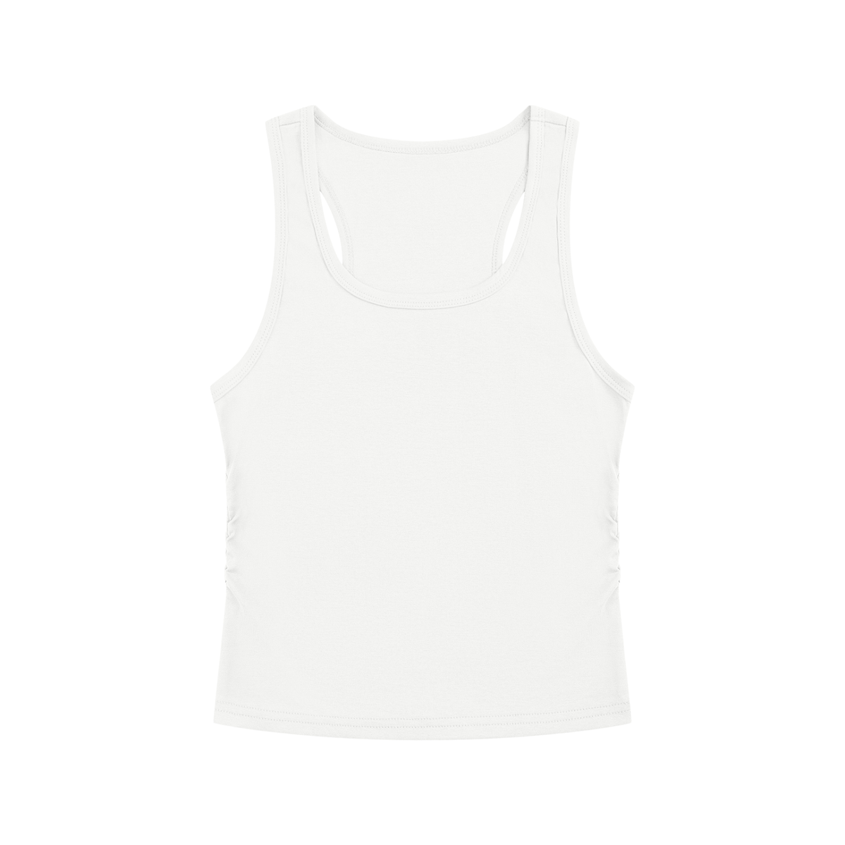 Women's Ruched Tank Top in white