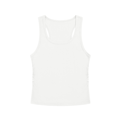 Women's Ruched Tank Top in white