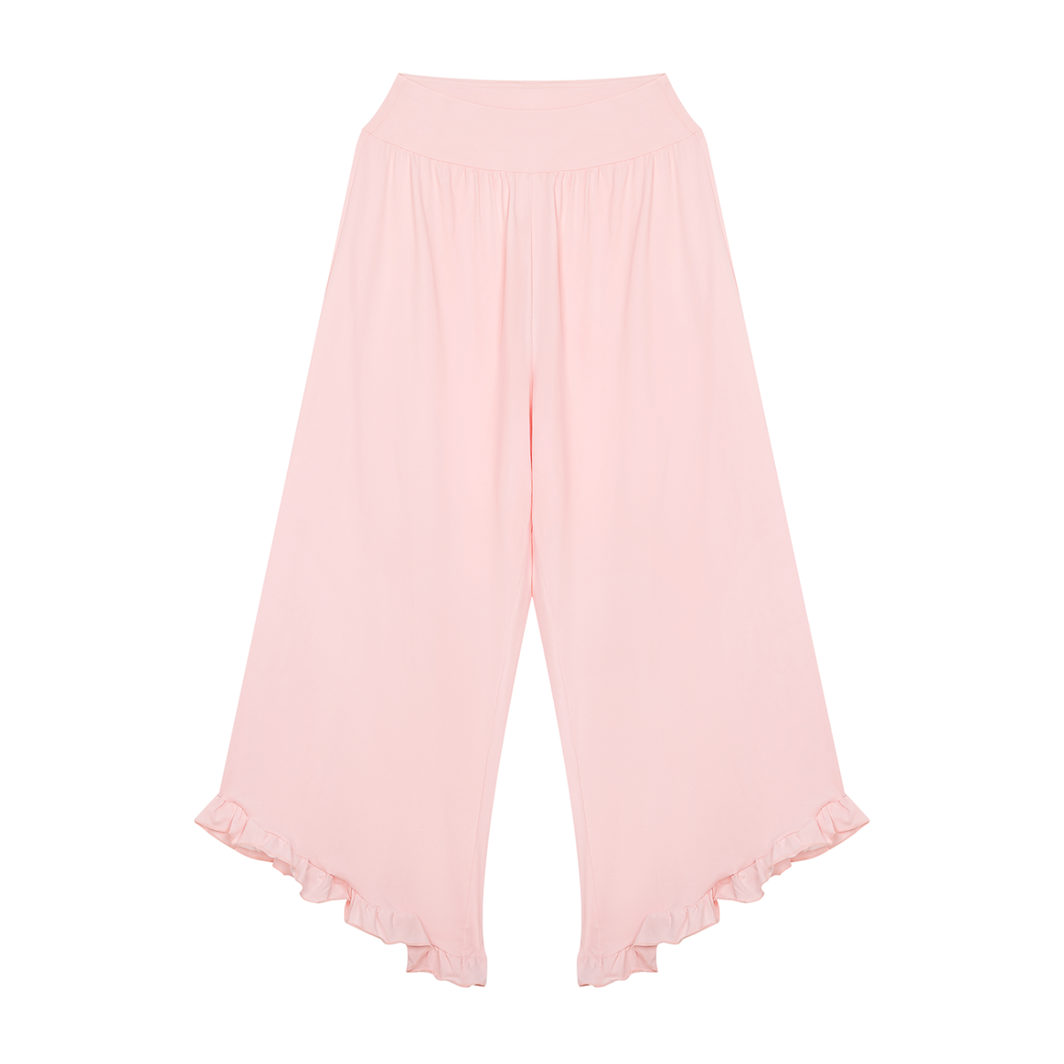 Women's Ruched Wide Leg Pants in pink