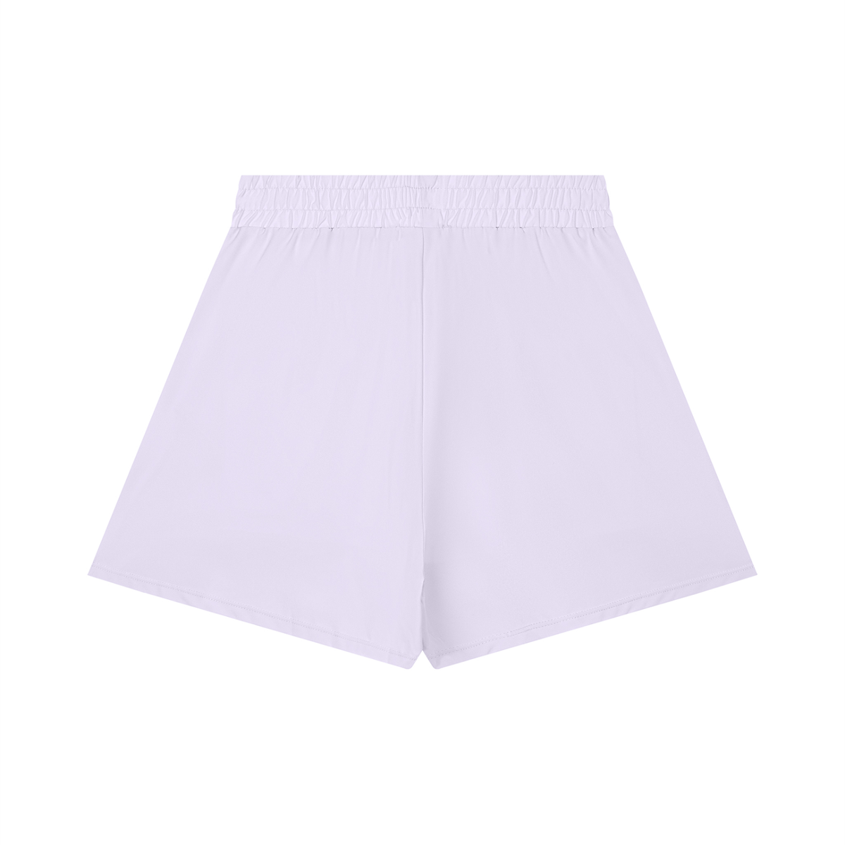 Women's Ruched Yoga Shorts in light purple, alternate angle
