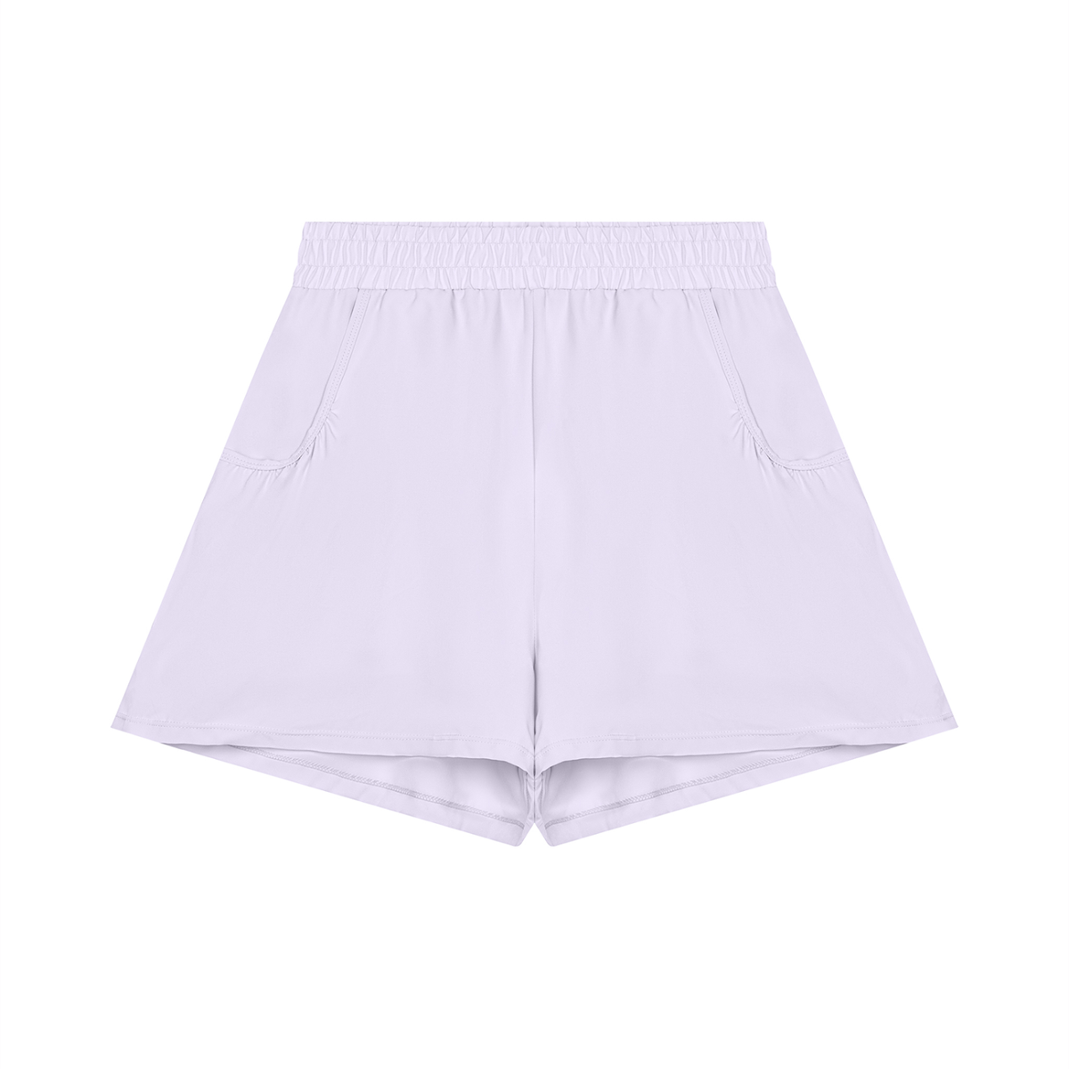 Women's Ruched Yoga Shorts in light purple