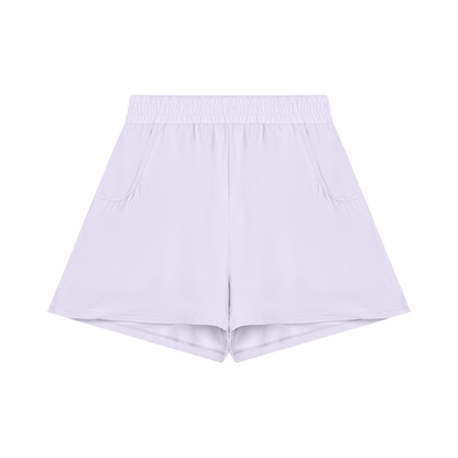 Women's Ruched Yoga Shorts in light purple