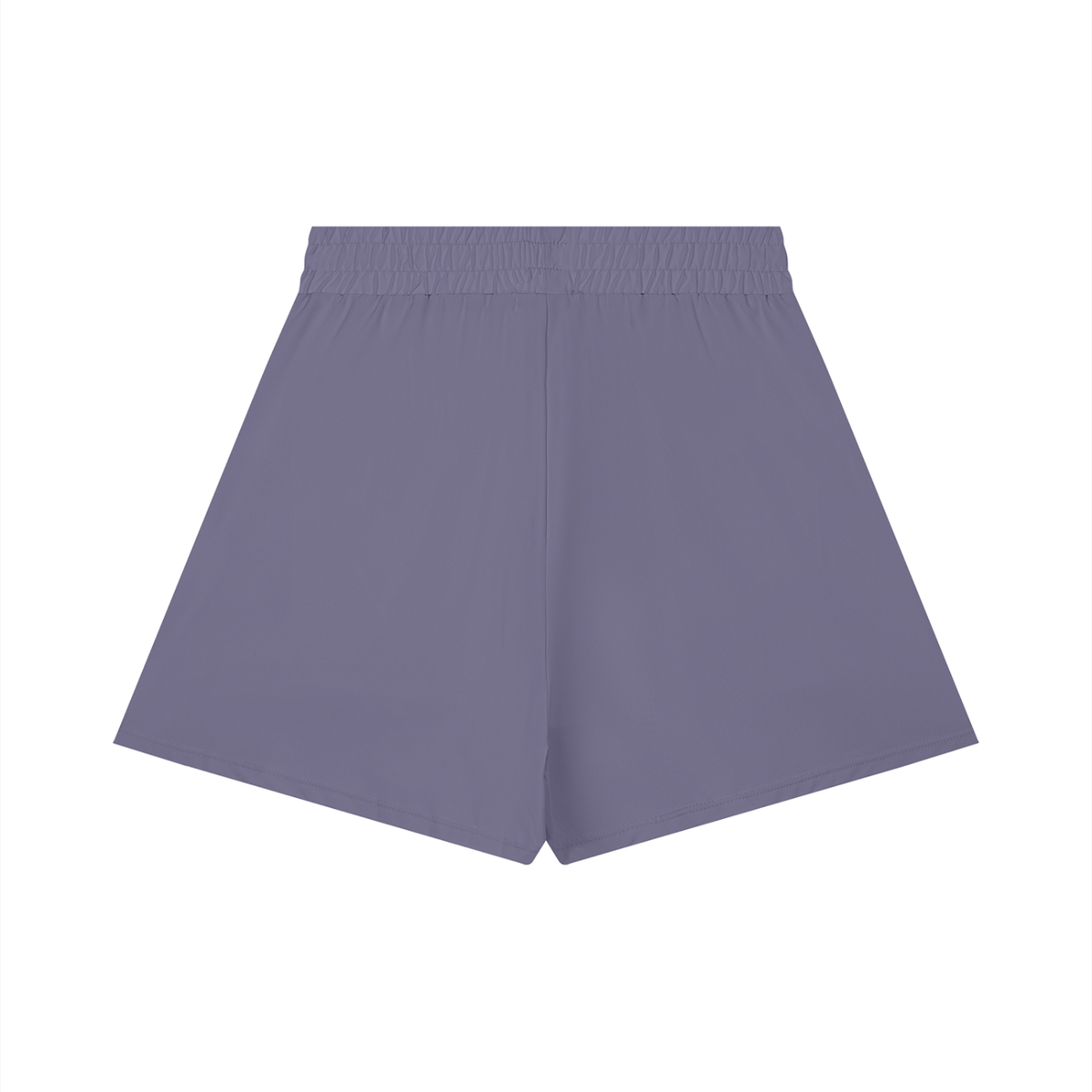 Women's Ruched Yoga Shorts in misty purple, alternate angle