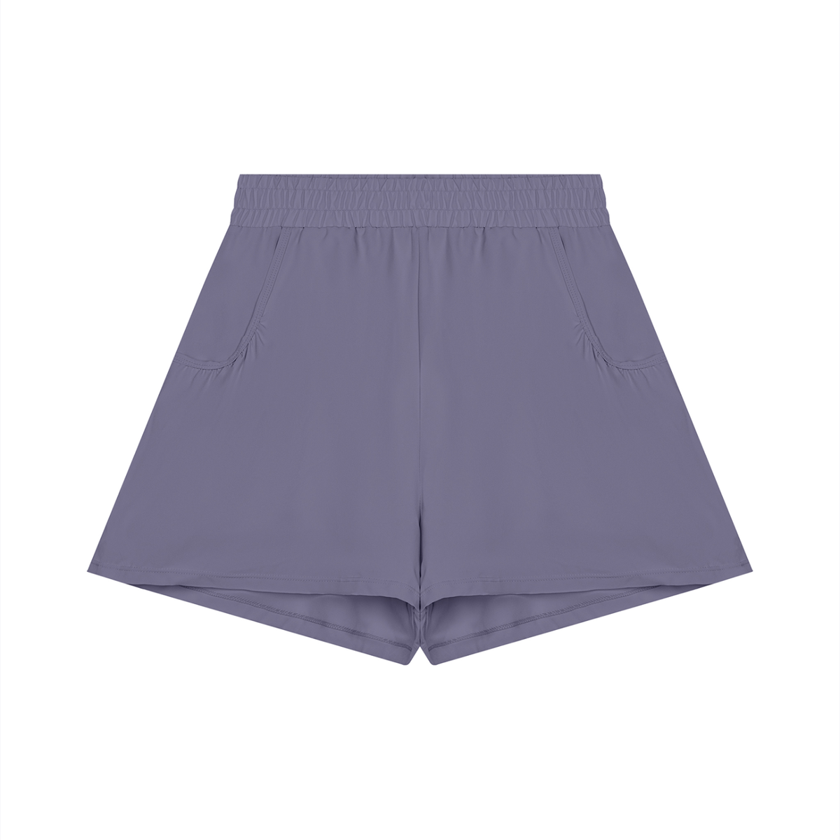 Women's Ruched Yoga Shorts in misty purple