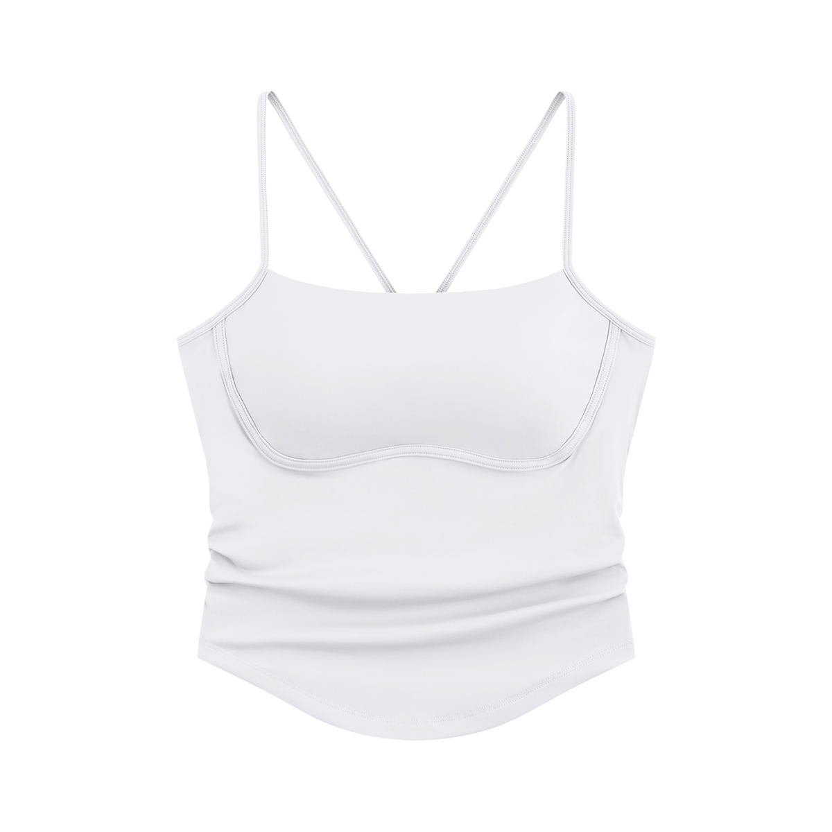 Women's Ruched Yoga Tank Top in white