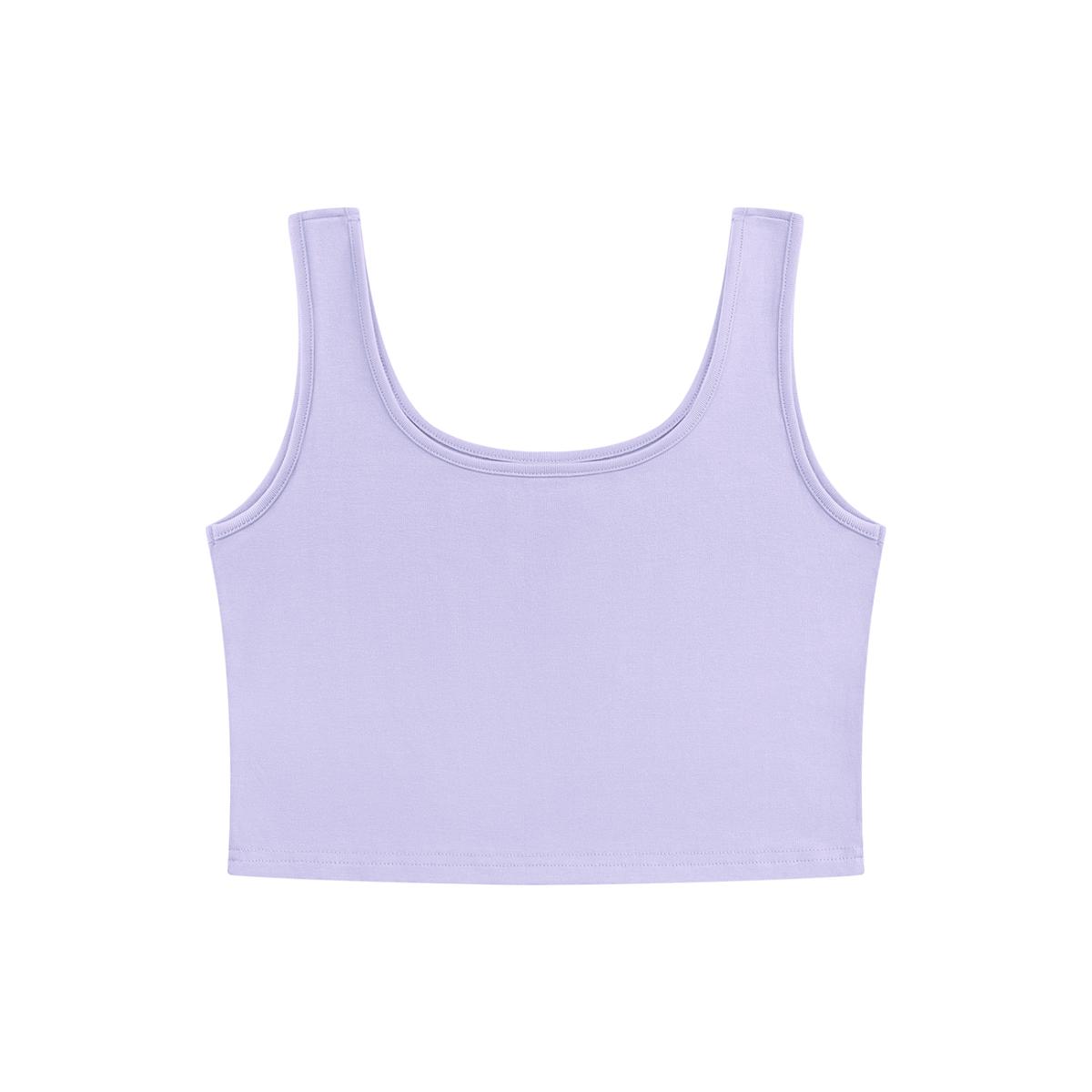 Women's Scoop Neck Cropped Tank Top in light purple