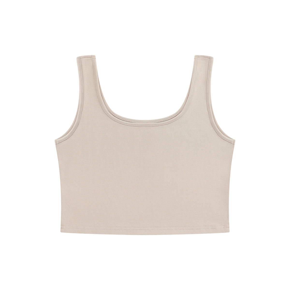 Women's Scoop Neck Cropped Tank Top in mild apricot