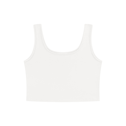 Women's Scoop Neck Cropped Tank Top in white
