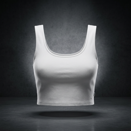 Women's Scoop Neck Cropped Tank Top