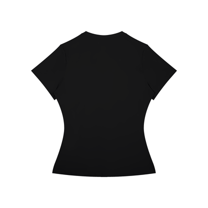 Women's Skinny Fit Performance T-Shirt in black, alternate angle