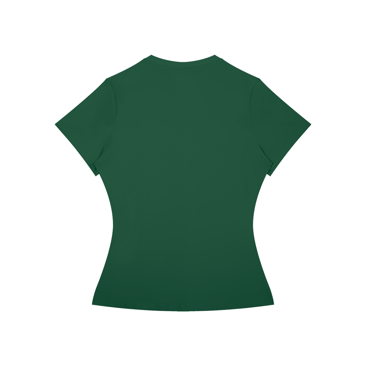 Women's Skinny Fit Performance T-Shirt in blackish green, alternate angle