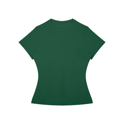 Women's Skinny Fit Performance T-Shirt in blackish green