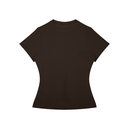 Women's Skinny Fit Performance T-Shirt in coffee