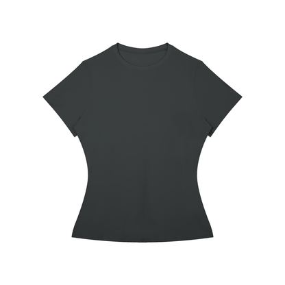 Women's Skinny Fit Performance T-Shirt in dark gray