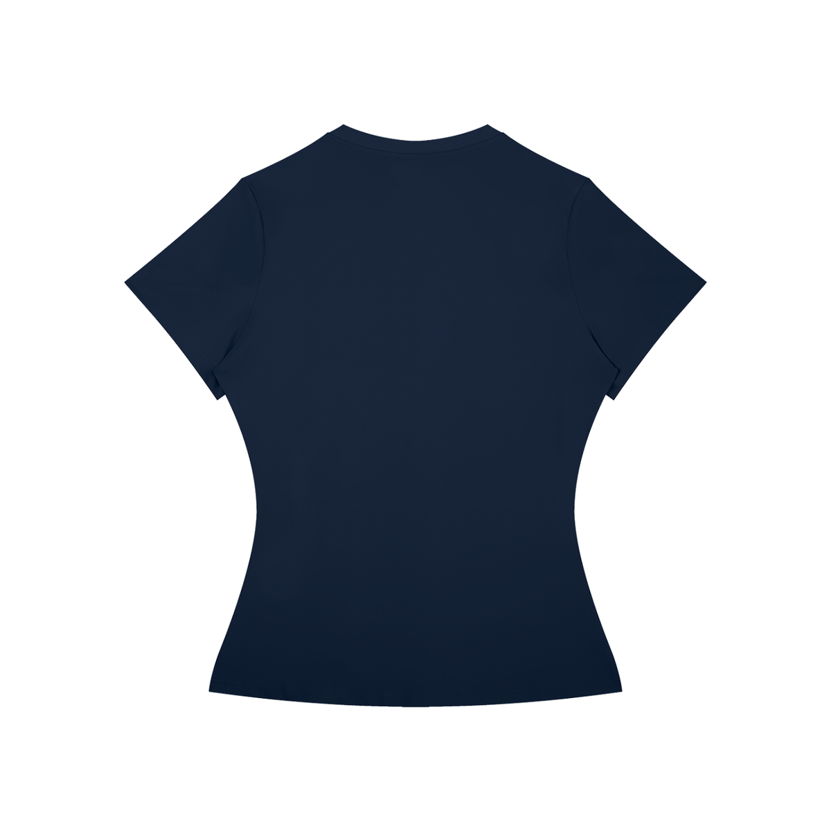 Women's Skinny Fit Performance T-Shirt in navy blue, alternate angle