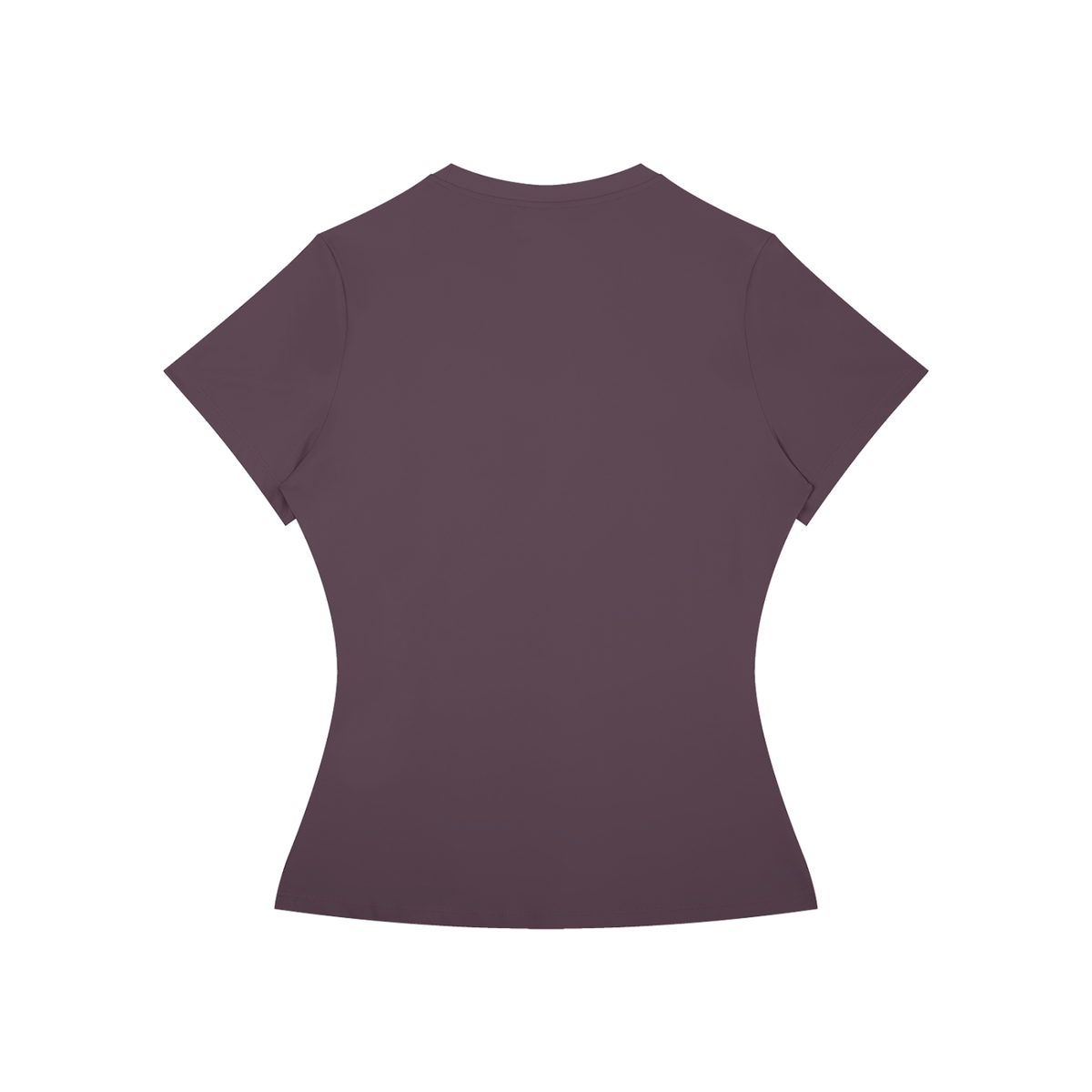 Women's Skinny Fit Performance T-Shirt in plum purple, alternate angle