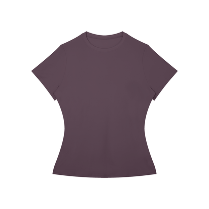 Women's Skinny Fit Performance T-Shirt in plum purple