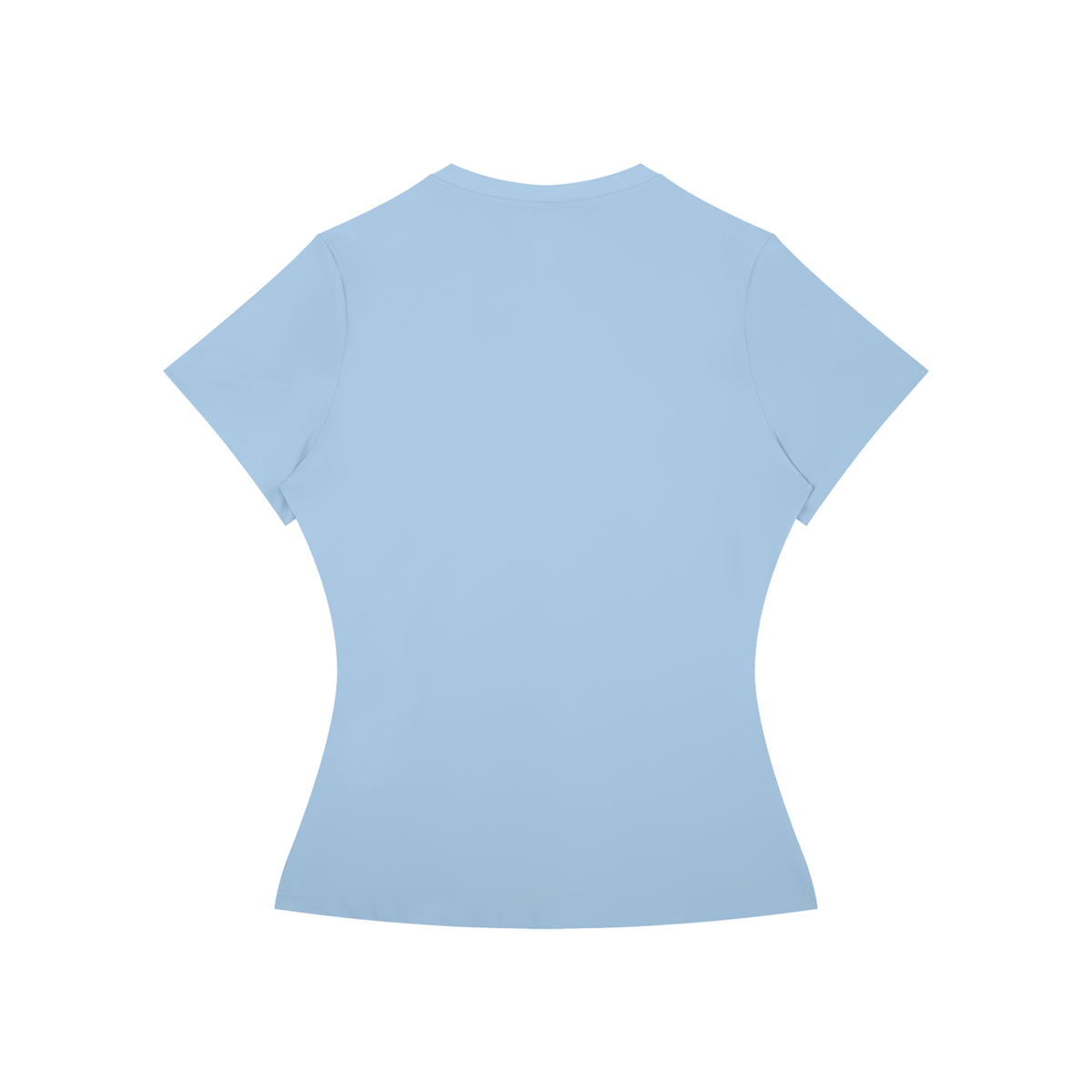 Women's Skinny Fit Performance T-Shirt in sky blue, alternate angle