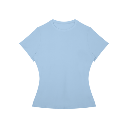 Women's Skinny Fit Performance T-Shirt in sky blue