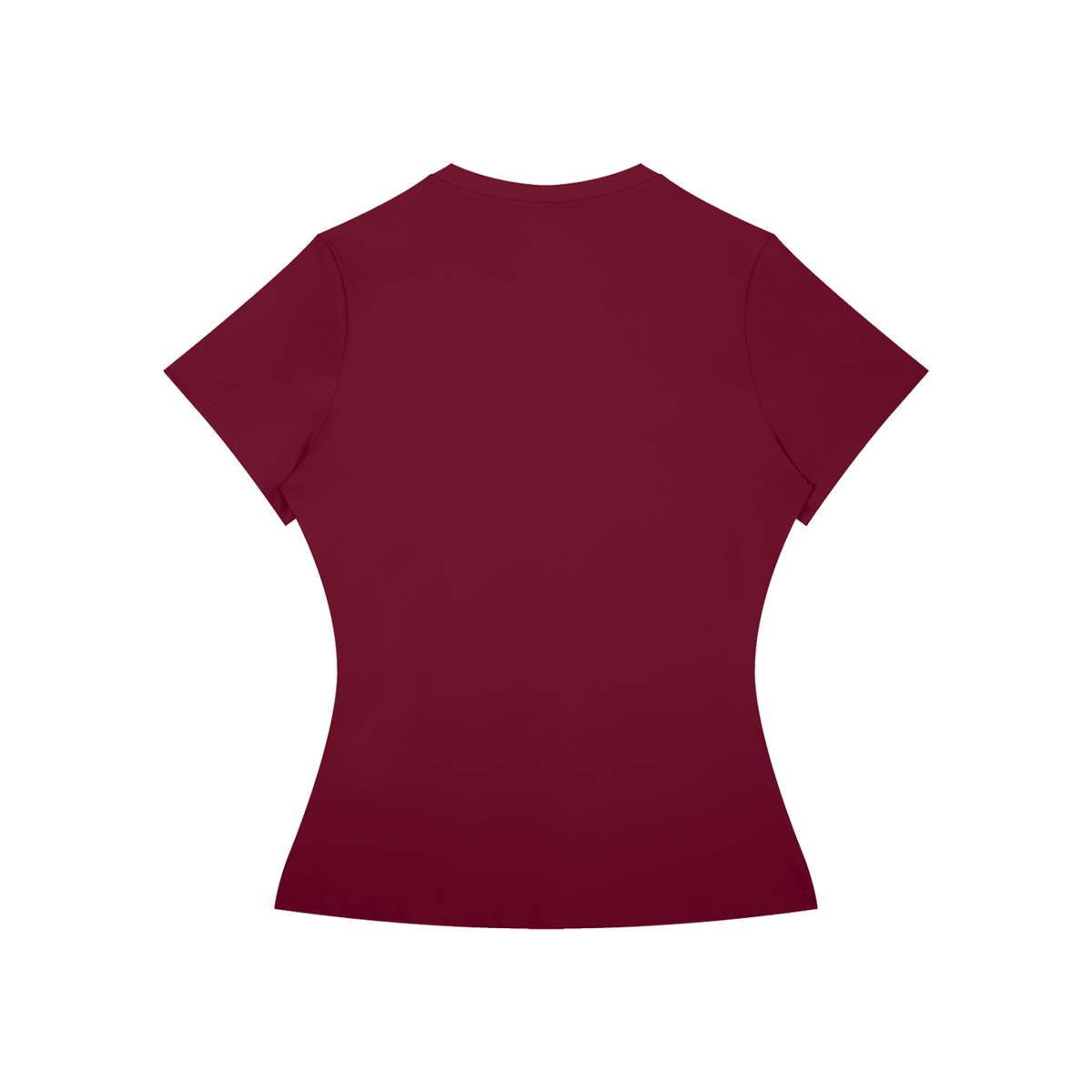 Women's Skinny Fit Performance T-Shirt in wine red, alternate angle