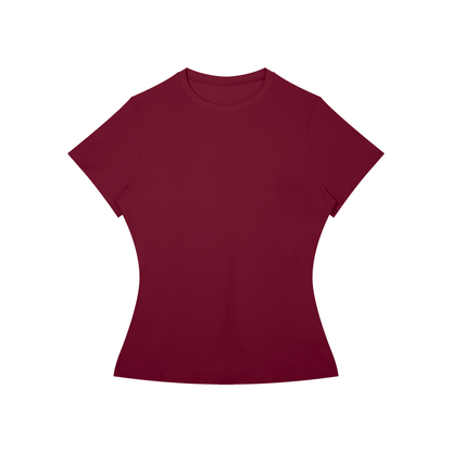 Women's Skinny Fit Performance T-Shirt in wine red